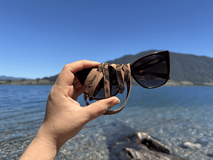 Strap de cuero para lentes color Leopardo Taupe