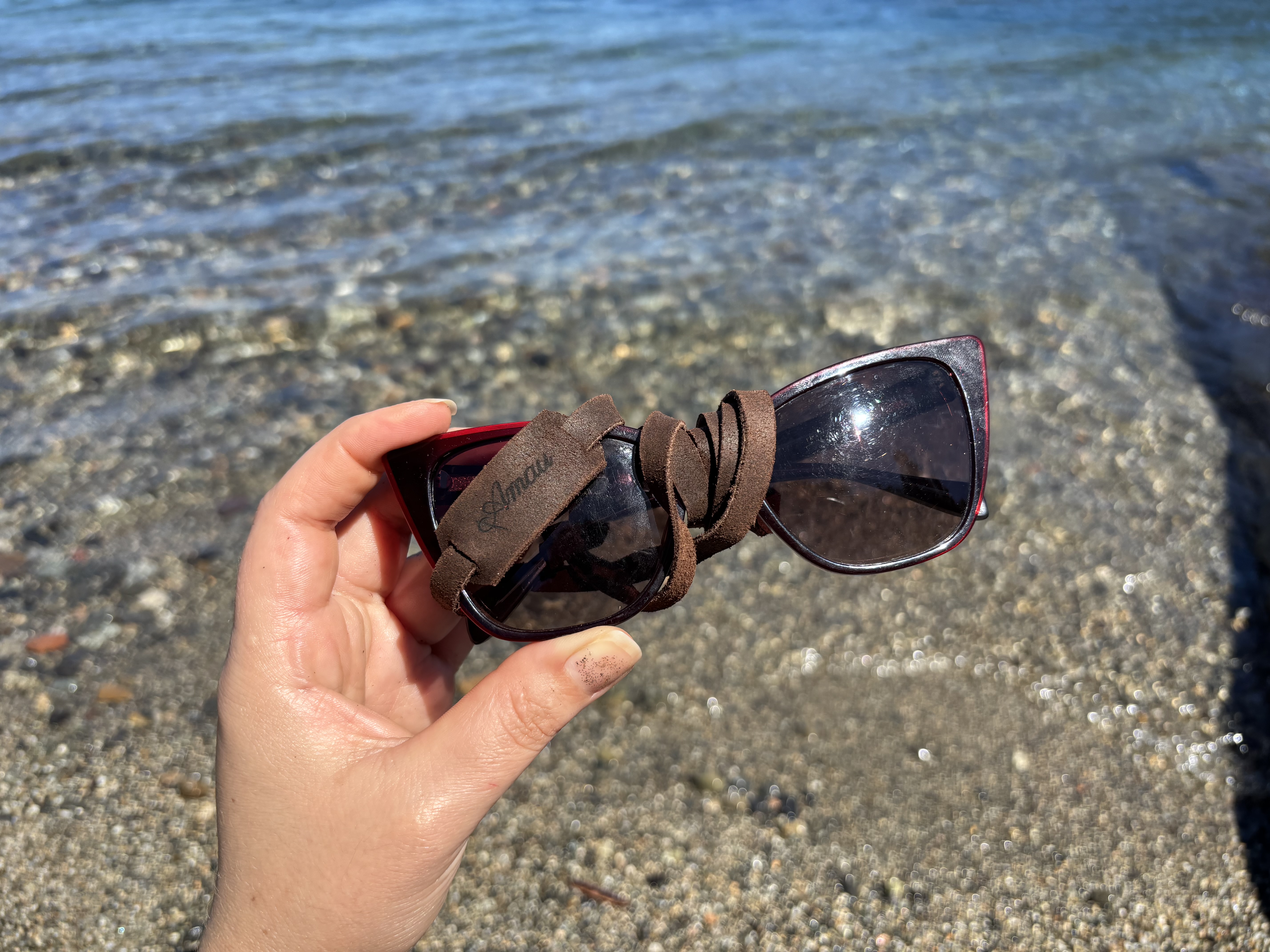 Strap de cuero para lentes color Chocolate 5