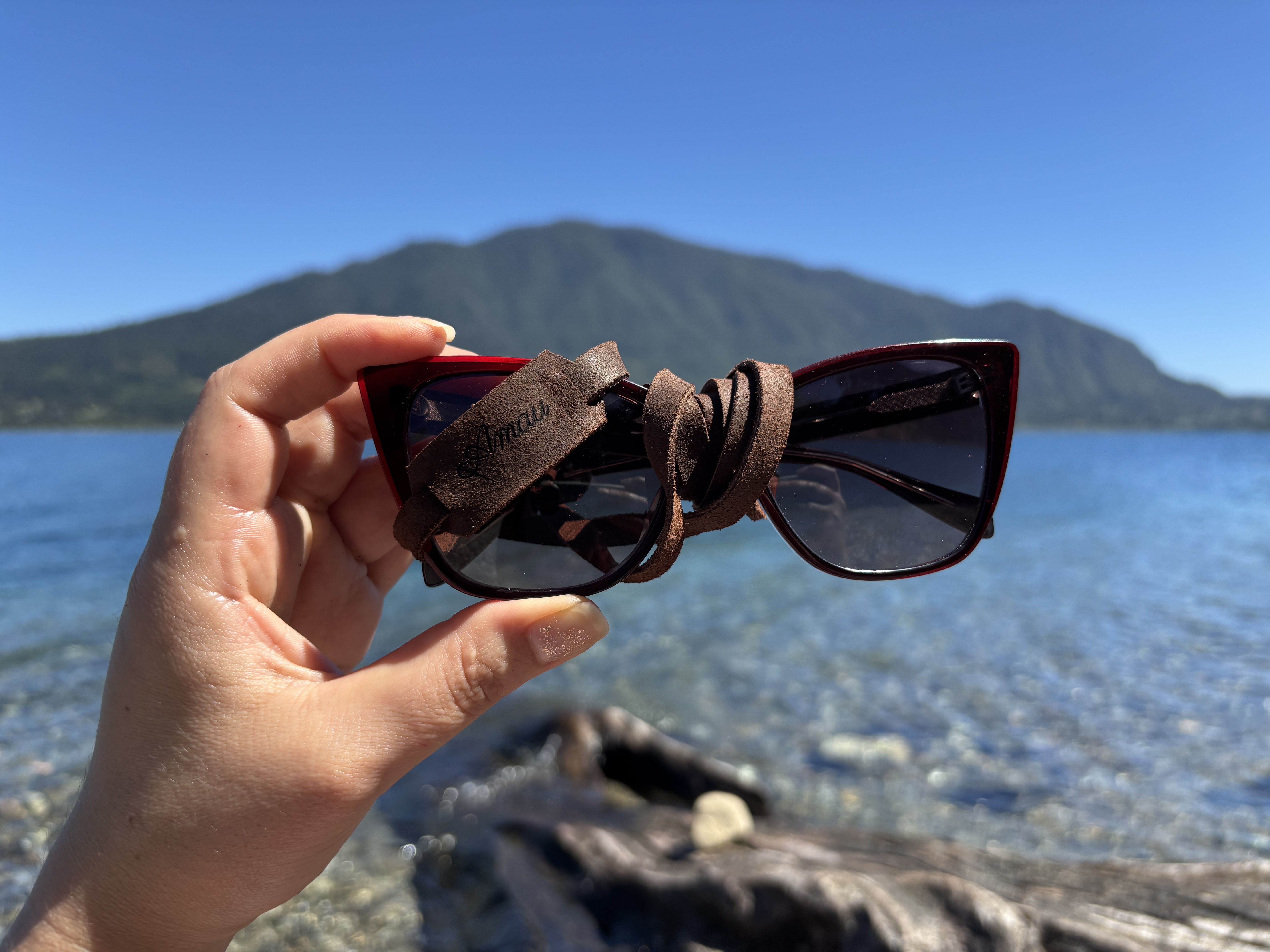 Strap de cuero para lentes color Chocolate 10