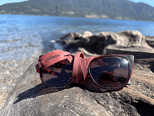 Strap de cuero para lentes color Cereza