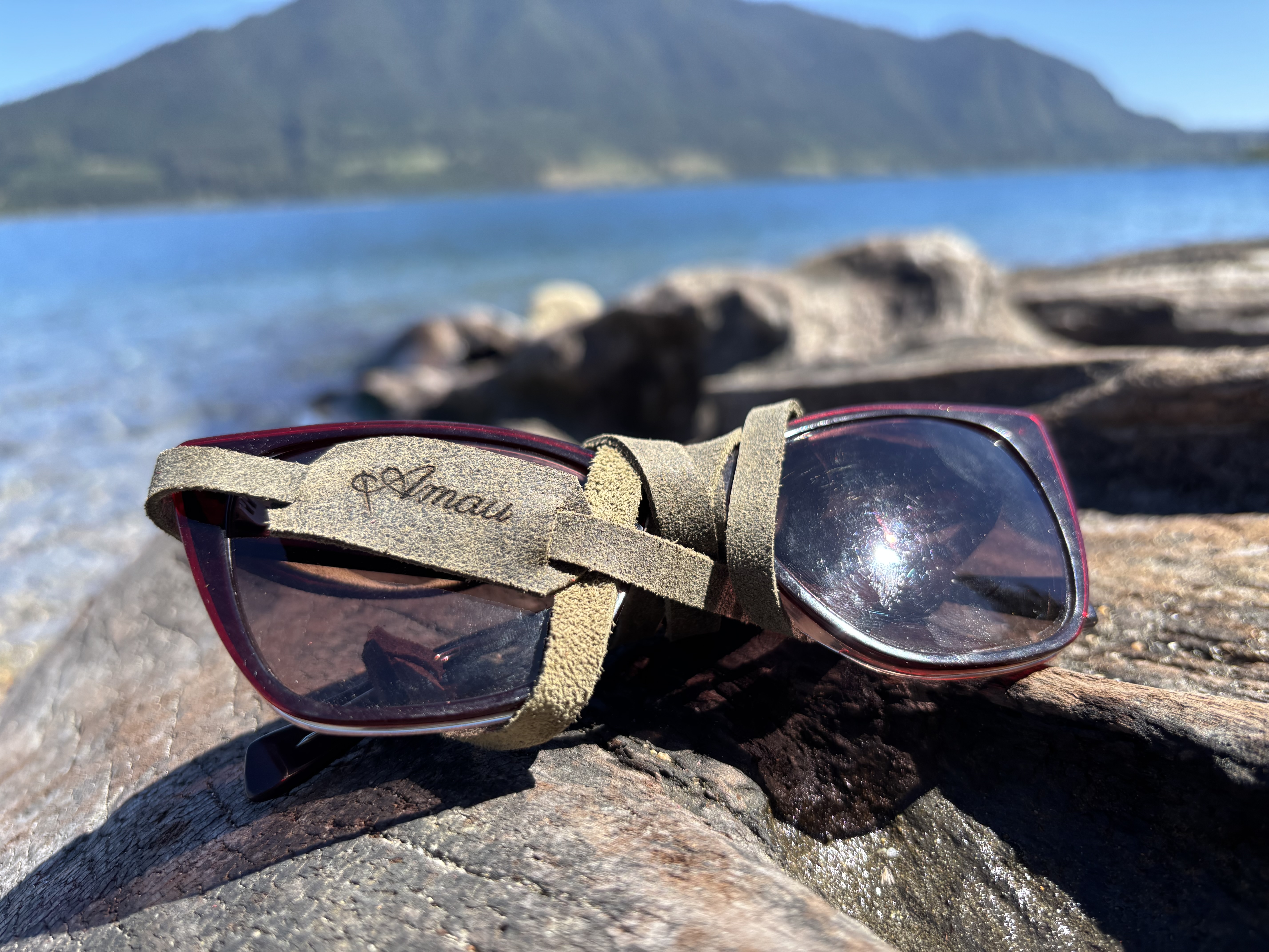 Strap para lentes cuero color Verde Musgo 1