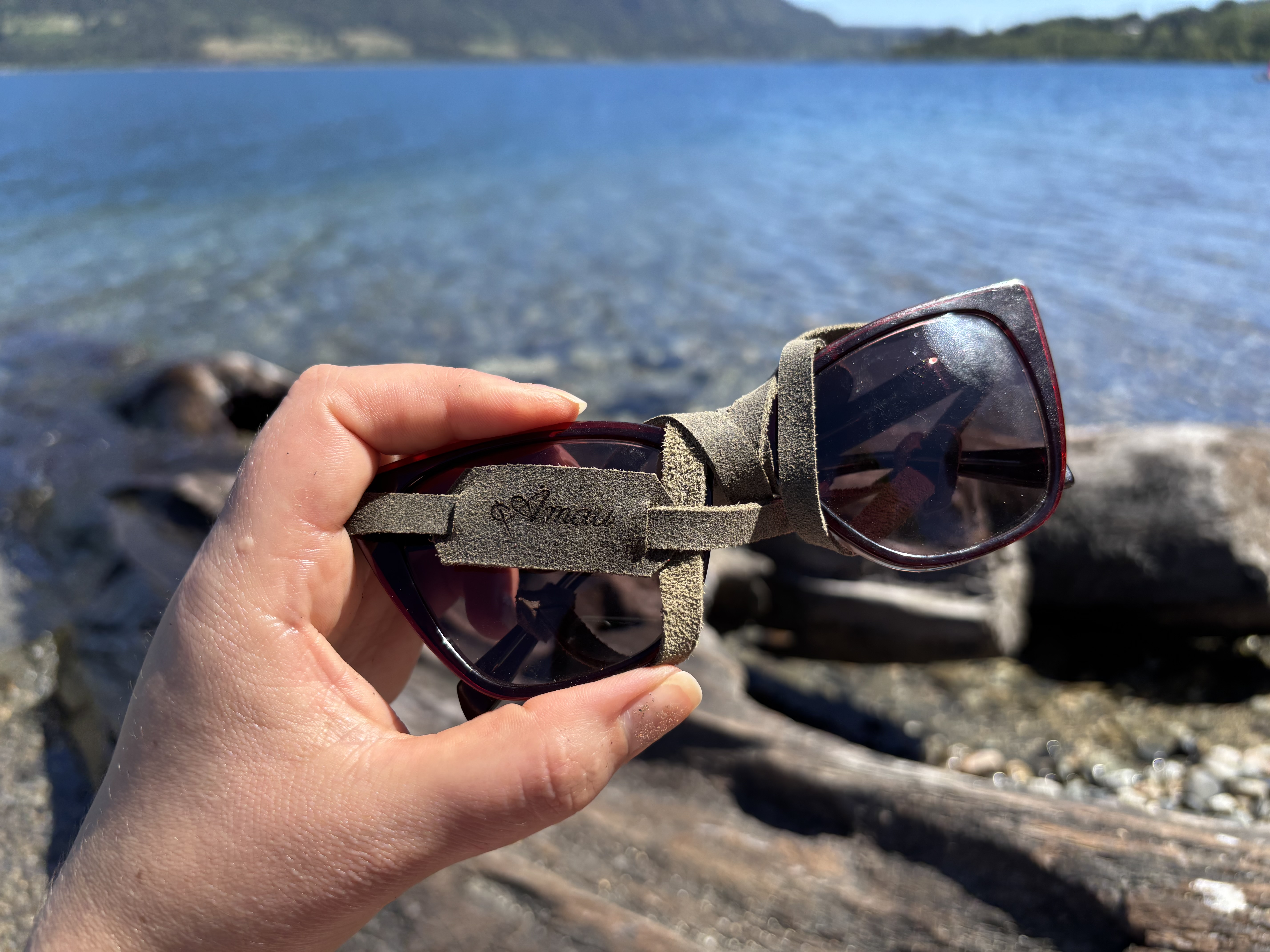 Strap para lentes cuero color Verde Musgo 2