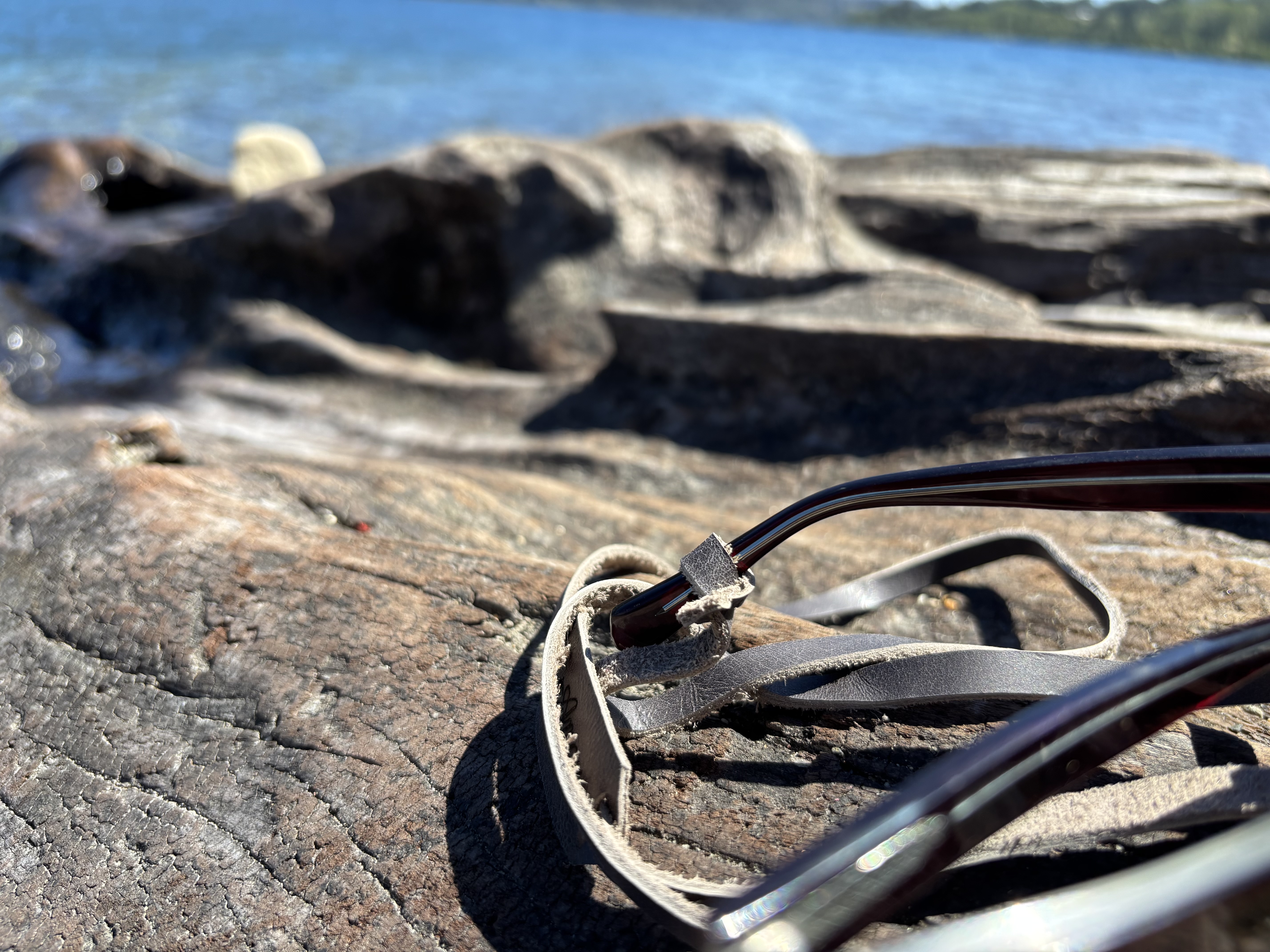 Correa para lentes de cuero color Gris 6