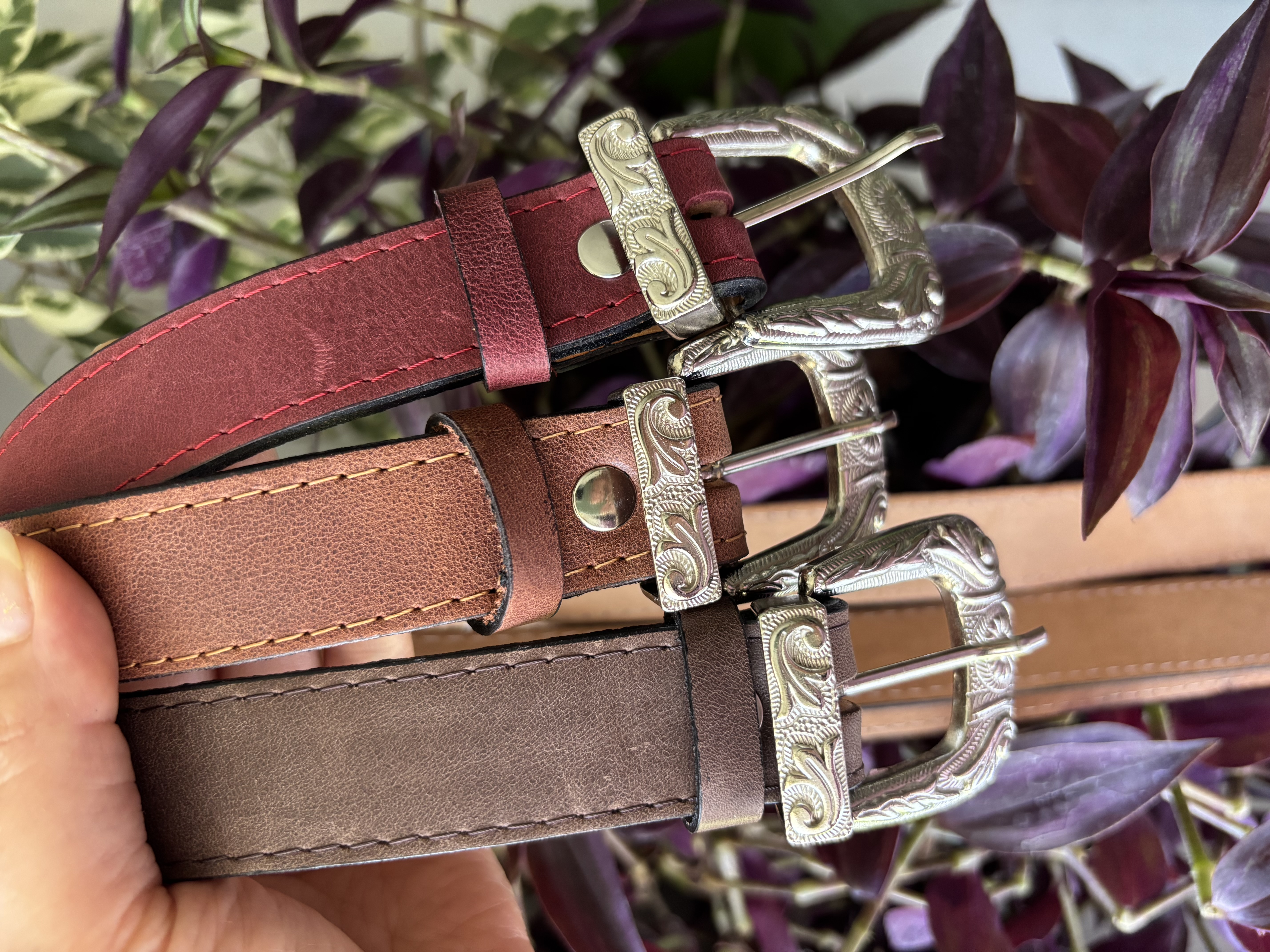 Cinturón de cuero Copihue 1