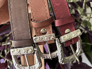 Cinturón de cuero Copihue