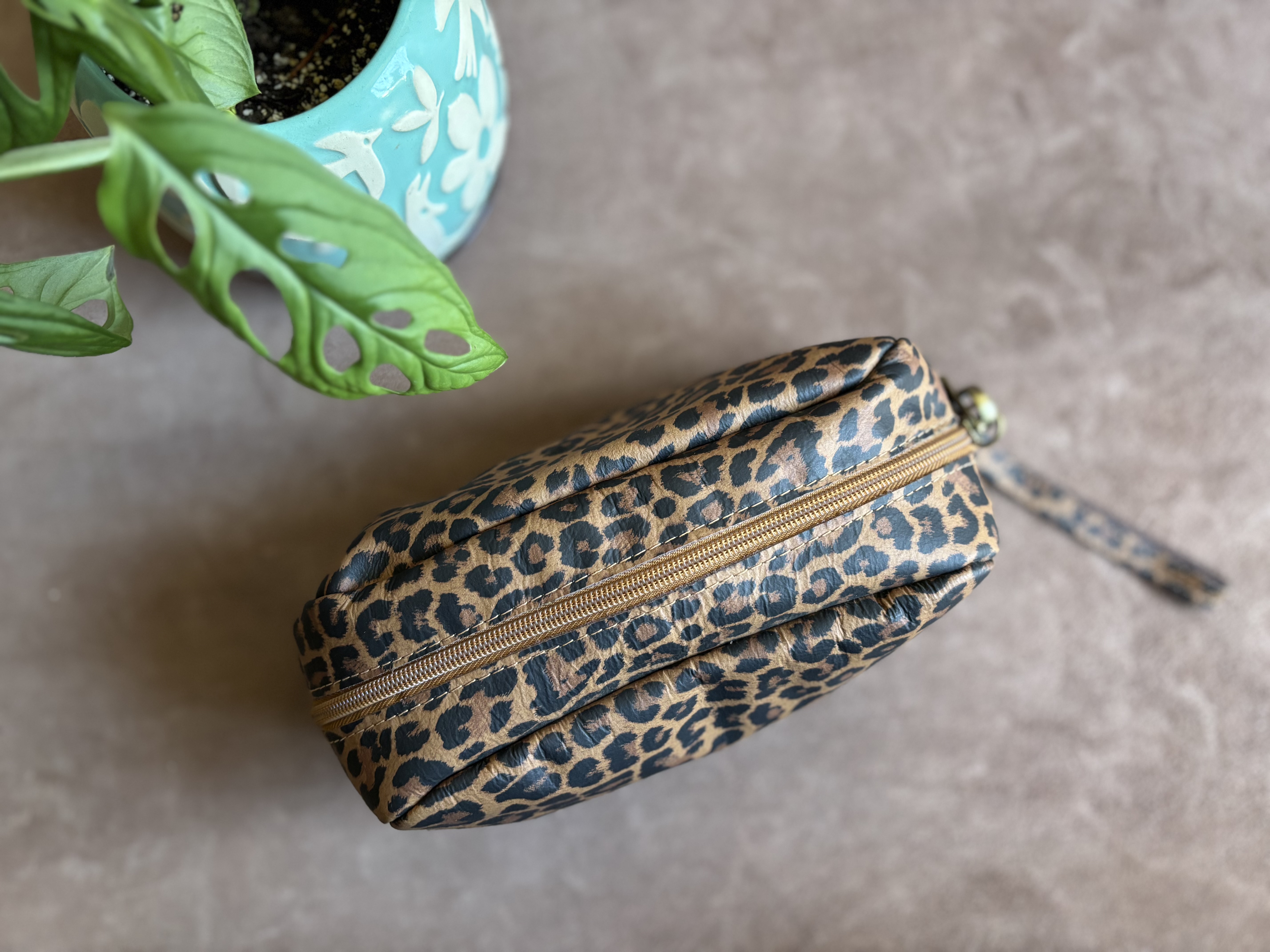 Cosmetiquero de cuero color Leopardo 6