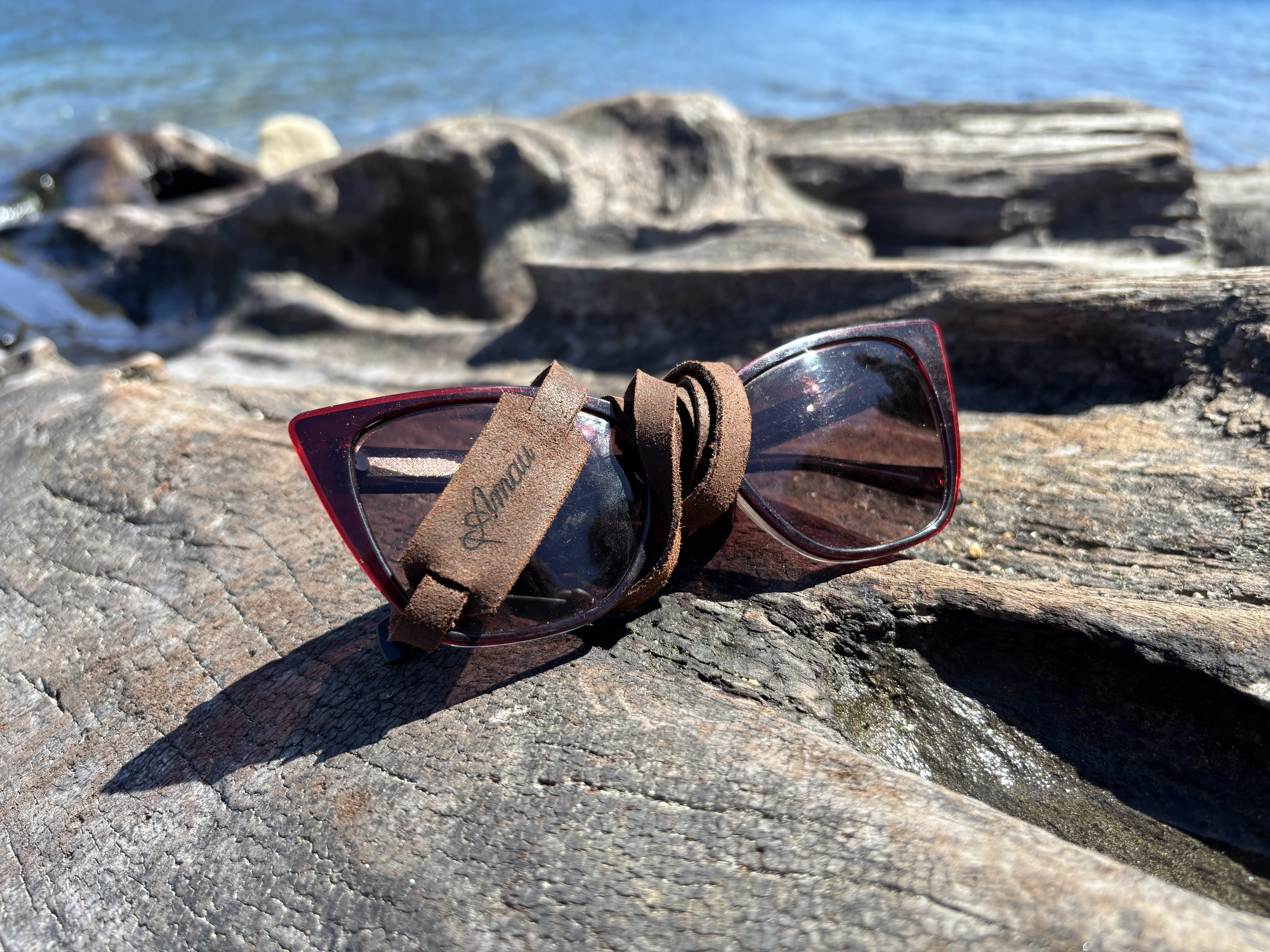Strap de cuero para lentes color Chocolate 2