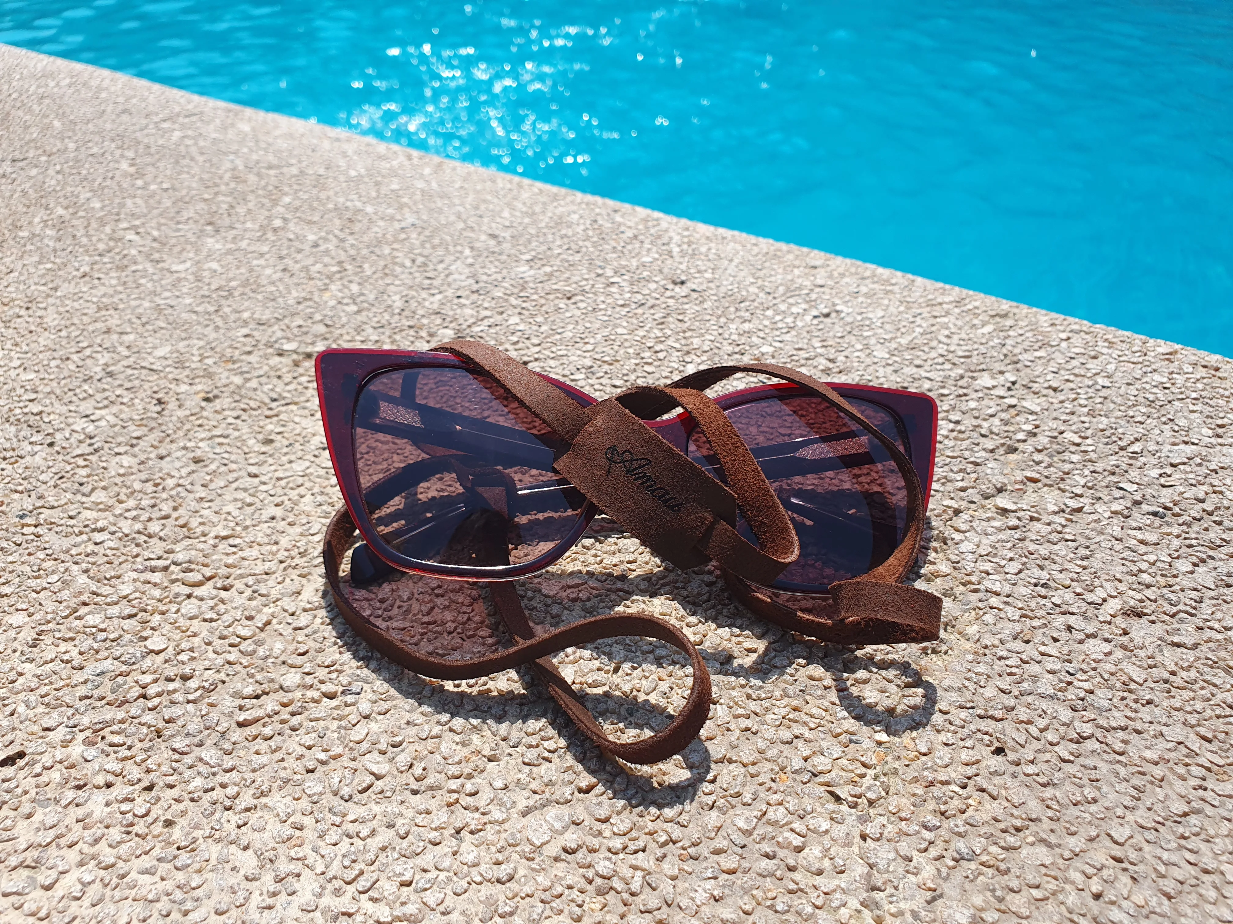 Strap de cuero para lentes color Chocolate 4