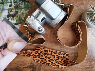 Strap de cuero para cámara fotográfica color  Leopardo ETM