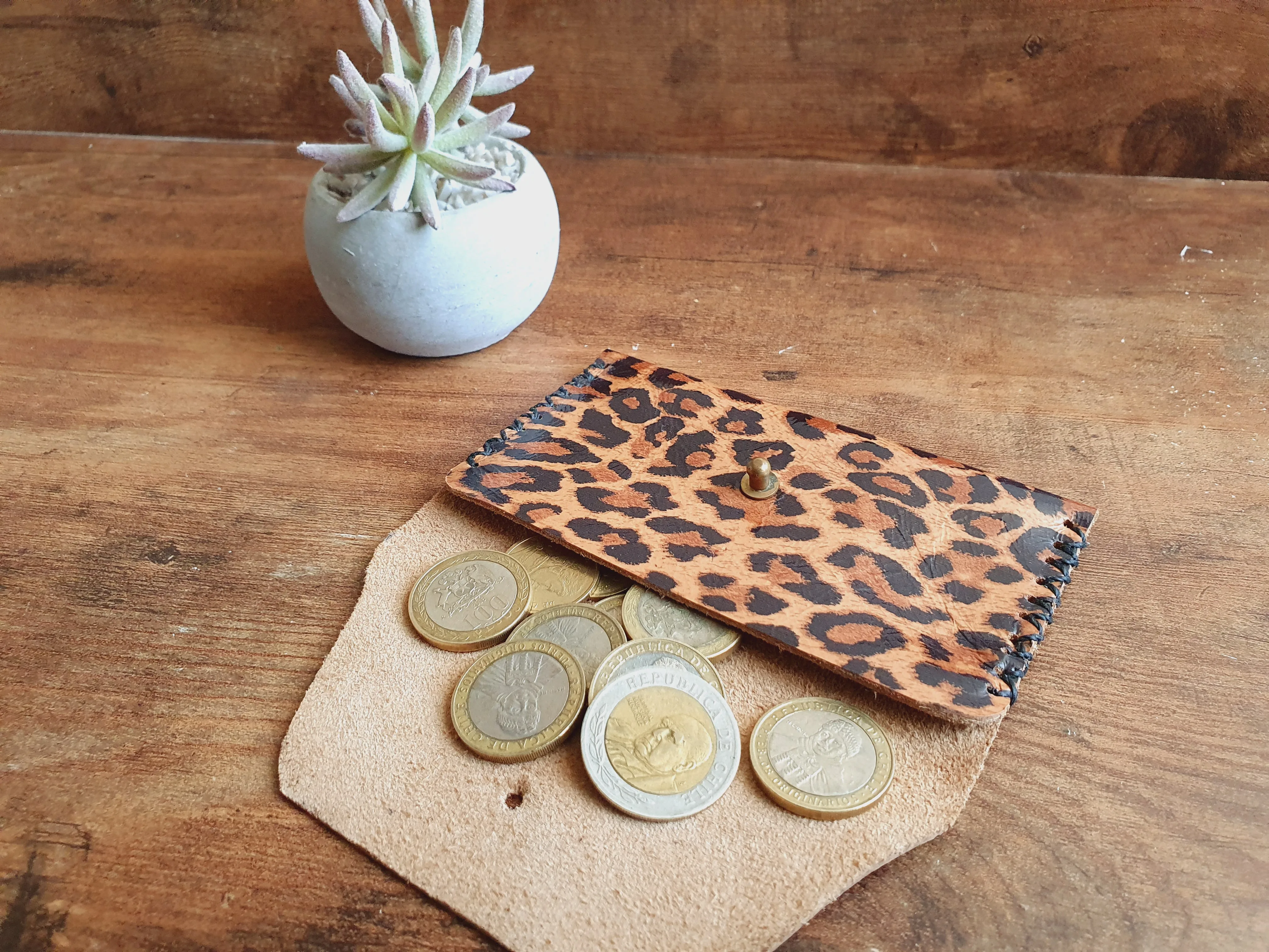 Monedero color Leopardo Habano 4