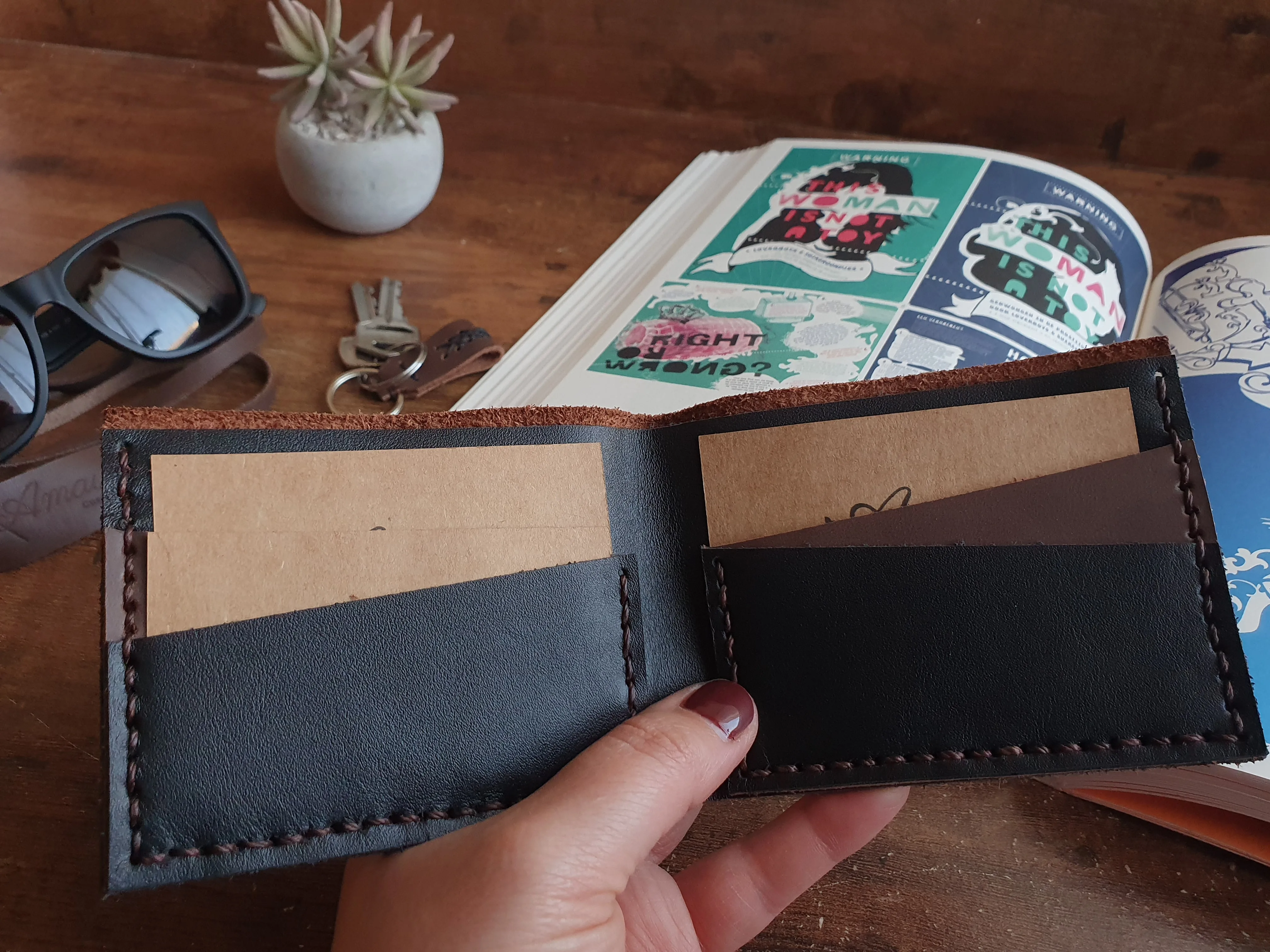 Billetera Nomade Chocolate Negro 4