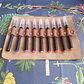 Estuche de cuero roll-on con 9 compartimientos color Nuez - Miniatura 4