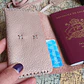 Funda para pasaporte de cuero color Rosa Plata - Miniatura 4