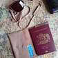 Funda para pasaporte de cuero color Rosa Plata - Miniatura 7