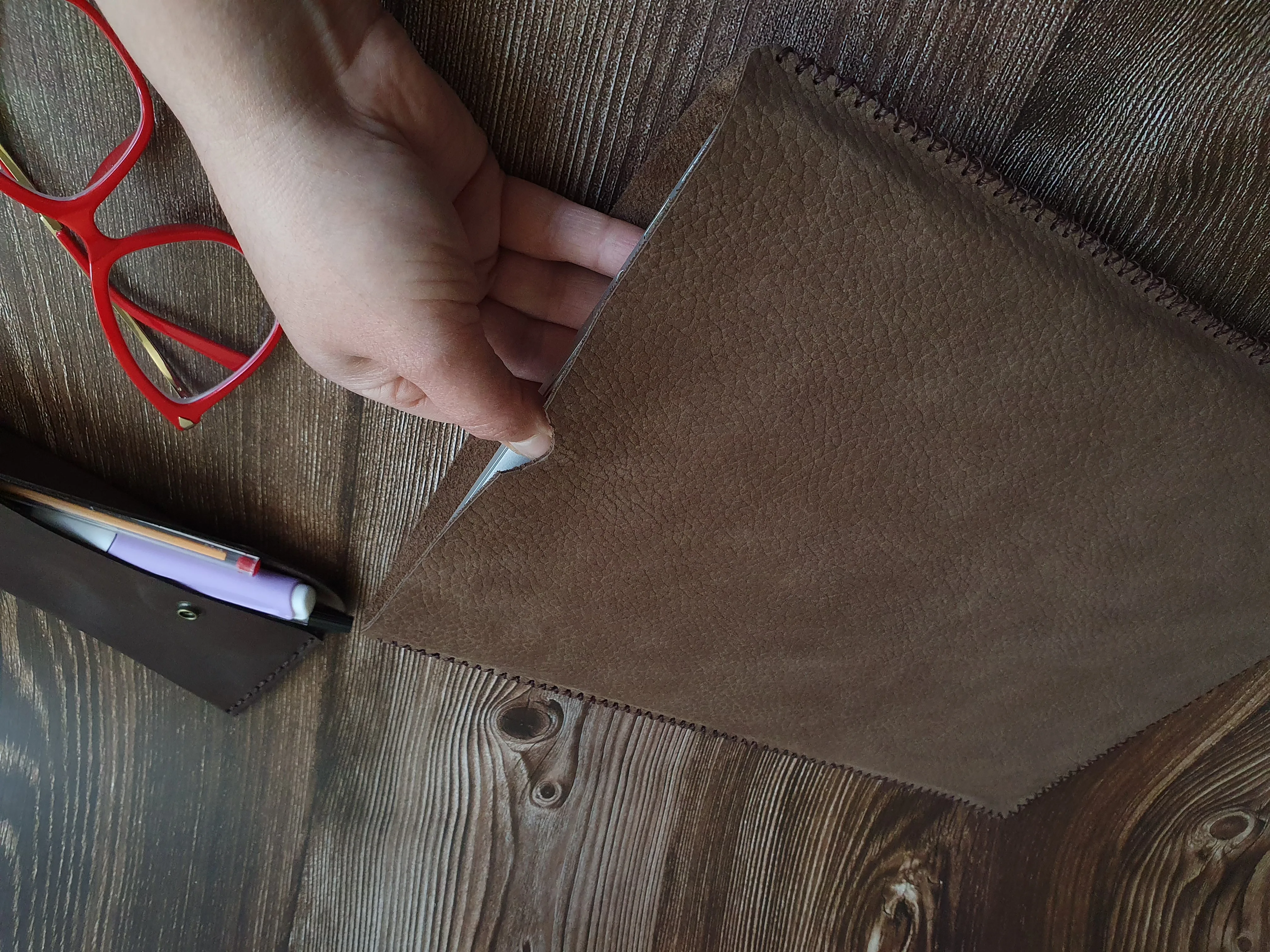 Funda de cuero para notebook de 13