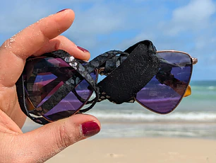 Correa de cuero para lentes color Leopardo Negro