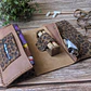Tabaquera de cuero color Leopardo Camel - Miniatura 4