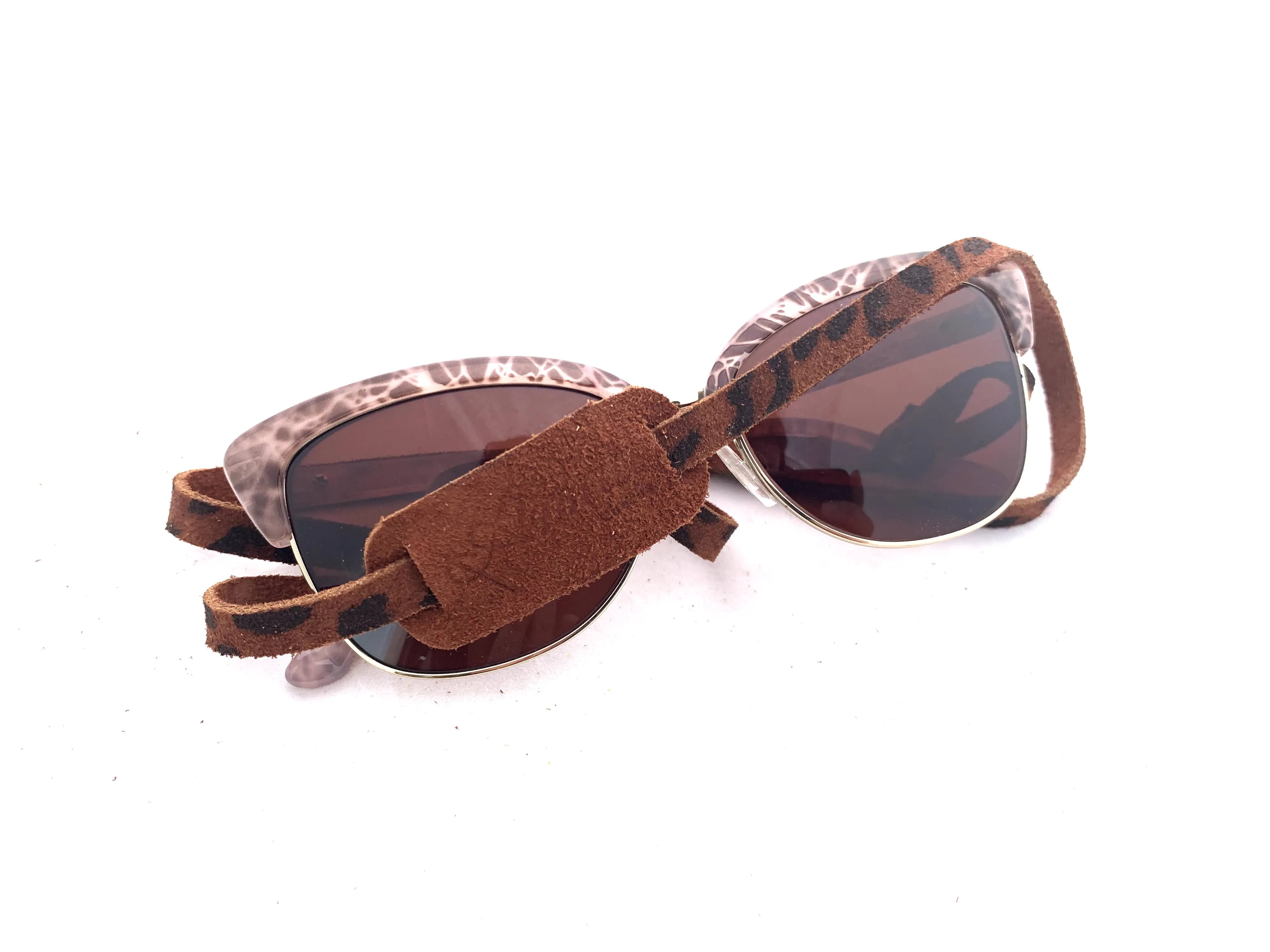 Correa de cuero para lentes colo Leopardo Roble 5