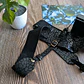 Correa para cámara fotográfica ETC cuero Leopardo Negro - Miniatura 3