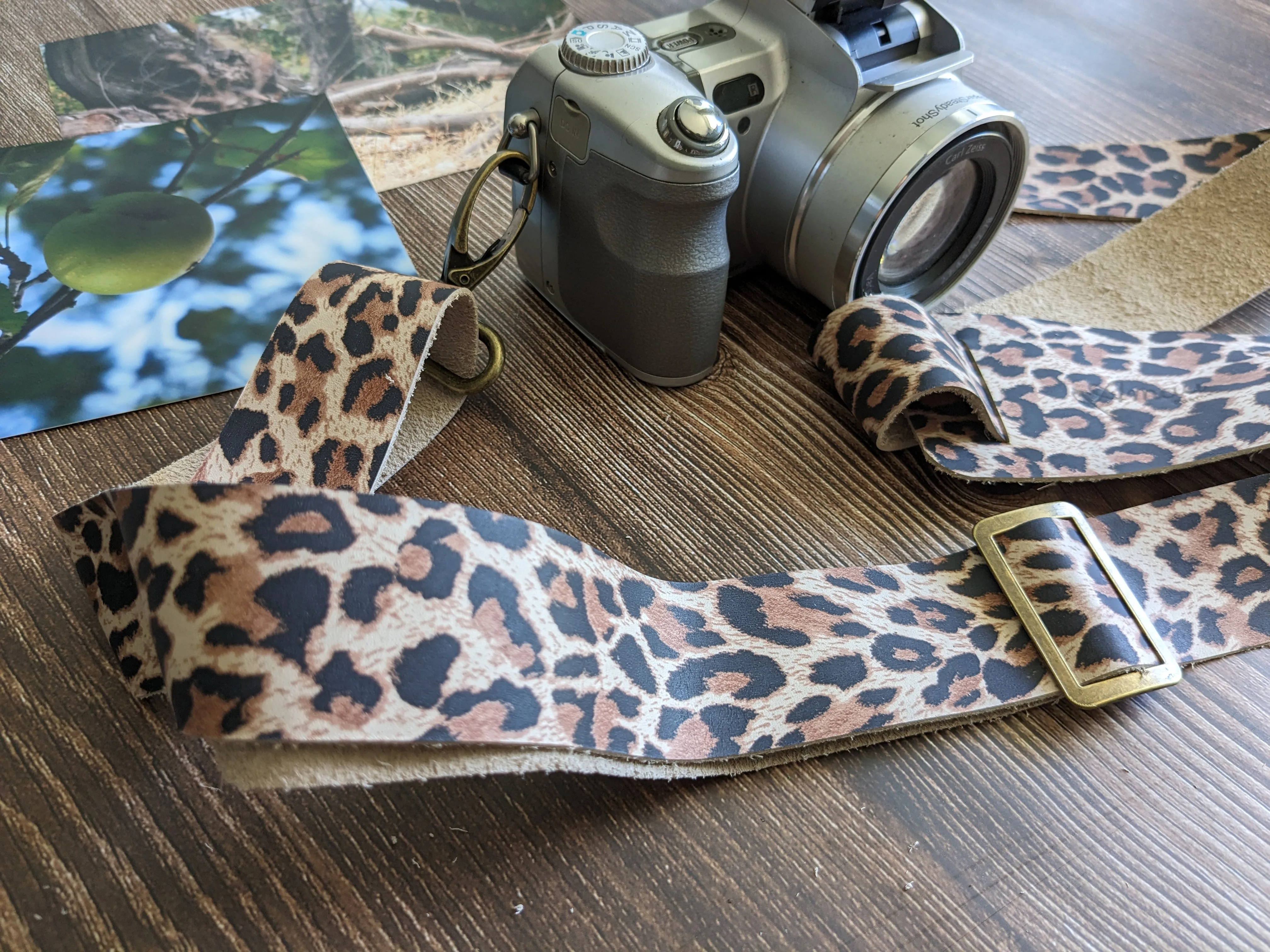 Strap para cámara fotográfica ETM color Leopardo blanco 2