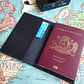 Funda pasaporte de cuero color Negro - Miniatura 3