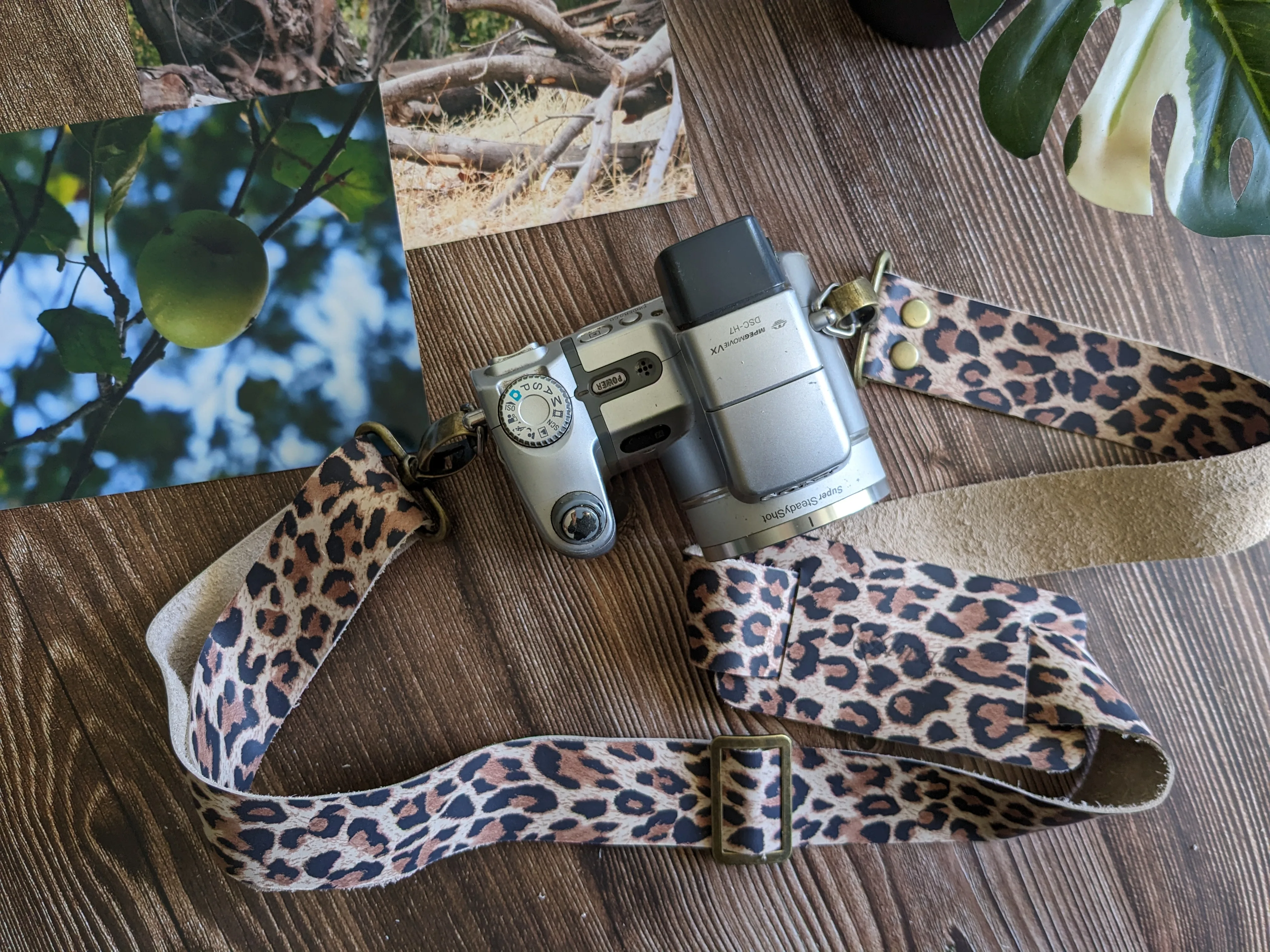 Strap para cámara fotográfica ETM color Leopardo blanco 5