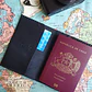 Funda pasaporte de cuero color Negro - Miniatura 5