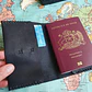 Funda pasaporte de cuero color Negro - Miniatura 7