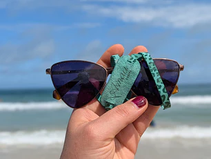 Strap de cuero para lentes color Menta
