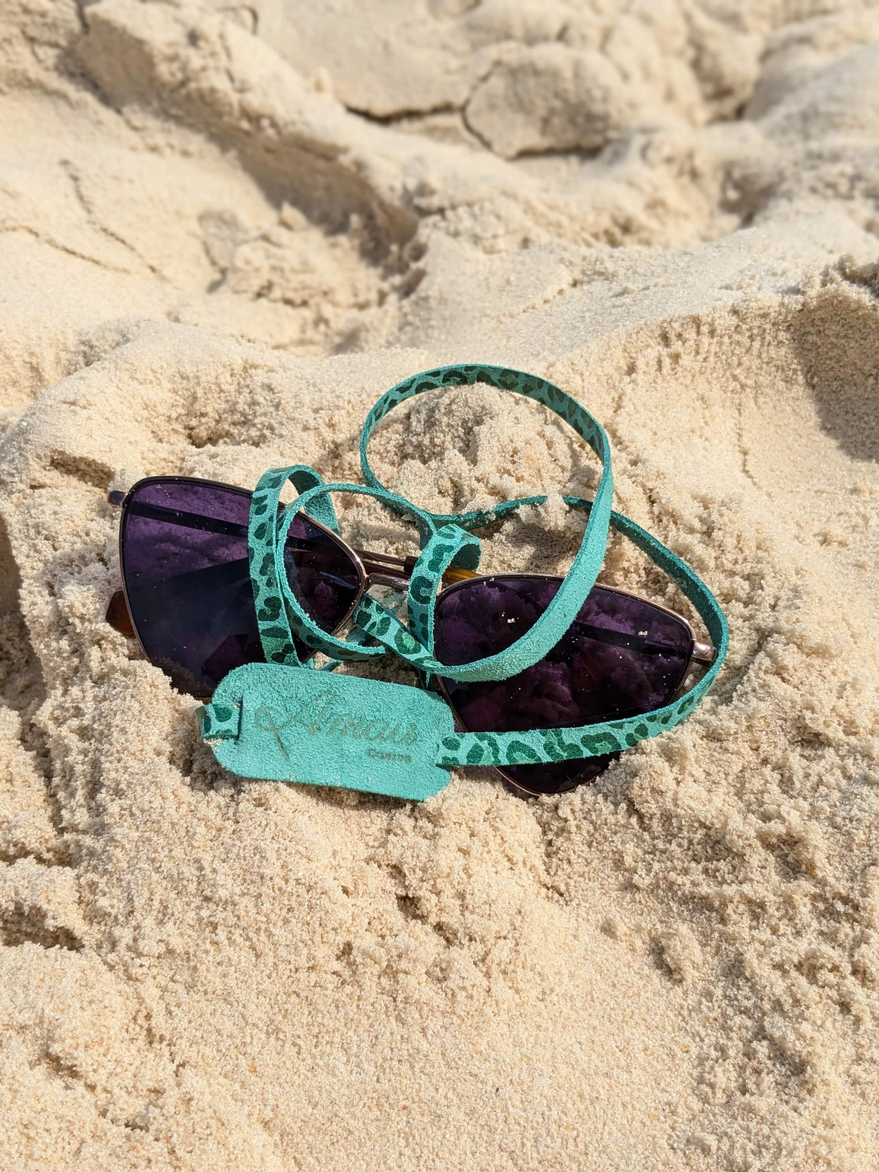 Strap de cuero para lentes color Menta 7