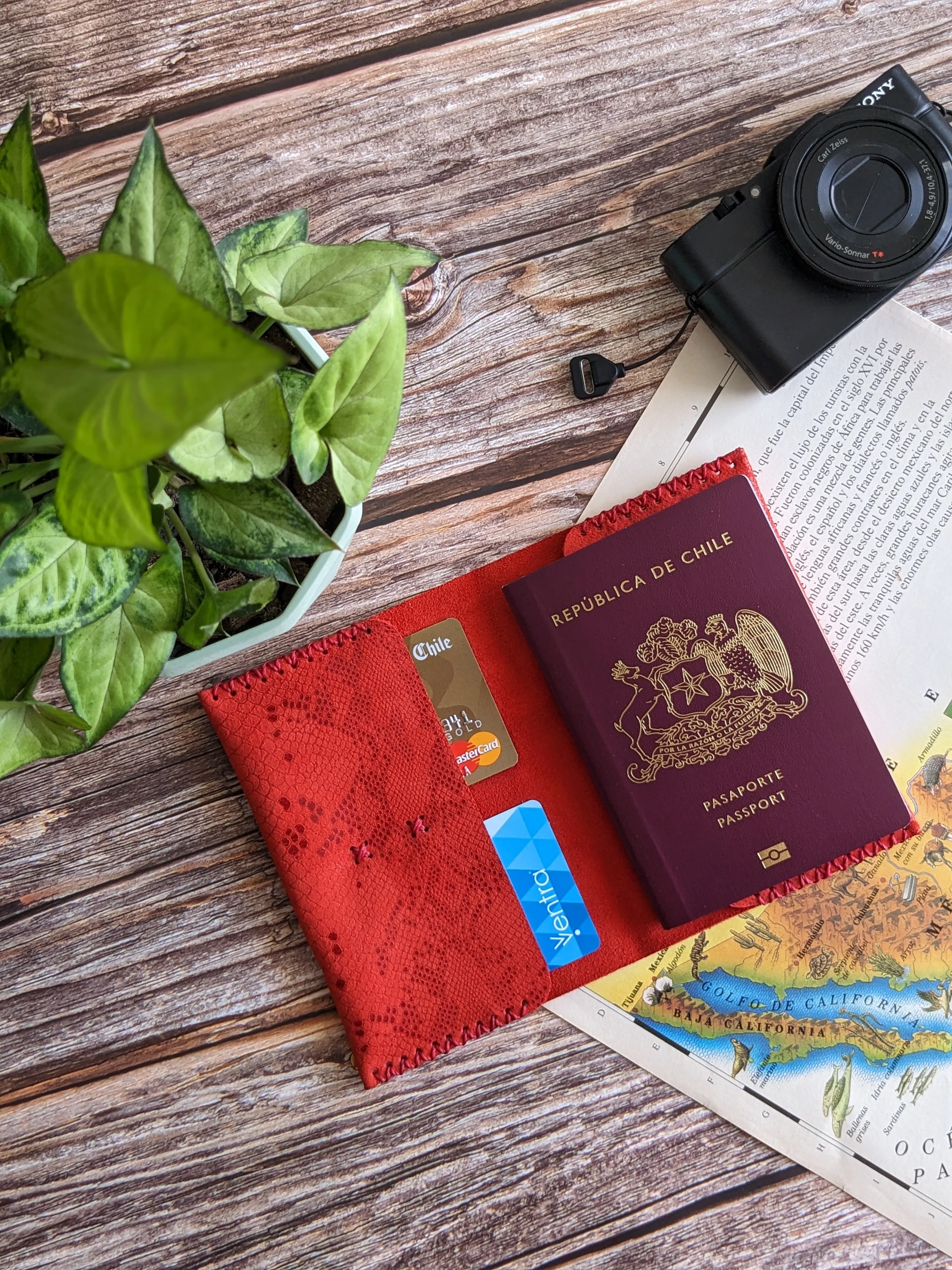 Portapasaporte color Cobra Rojo 1
