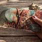 Estuche de cuero roll-on con 9 compartimientos Flores - Miniatura 9
