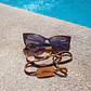 Correa de cuero para lentes ópticos o de sol  color Leopardo Tabaco - Miniatura 9