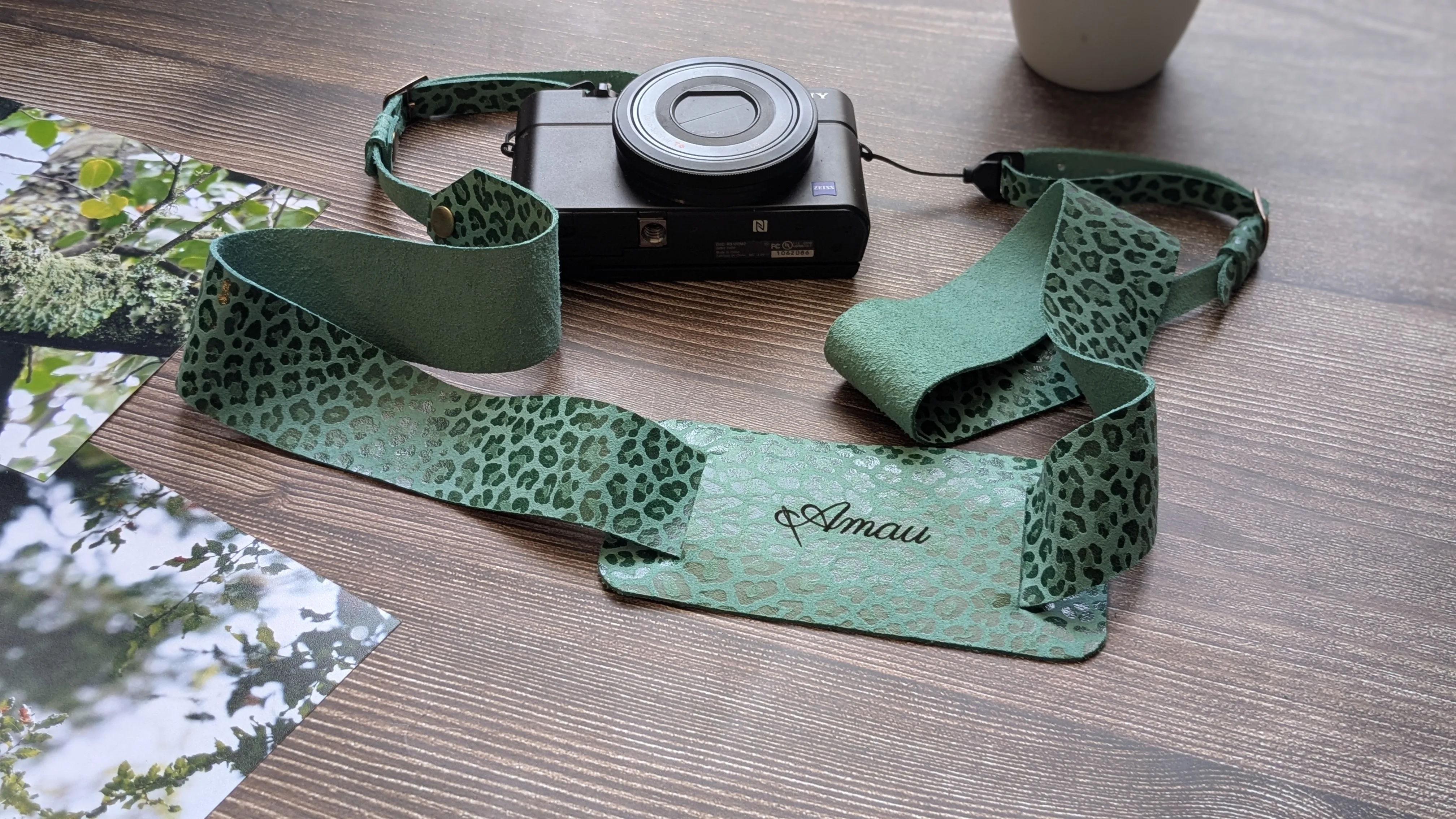 Correa para cámara fotográfica ETC color Menta 7