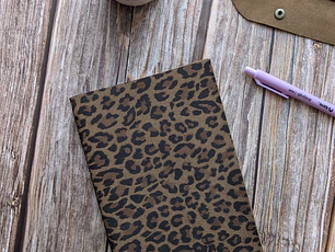 Bitácora grande color Leopardo Taupe