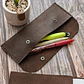 Estuche de cuero De color Chocolate  - Miniatura 8