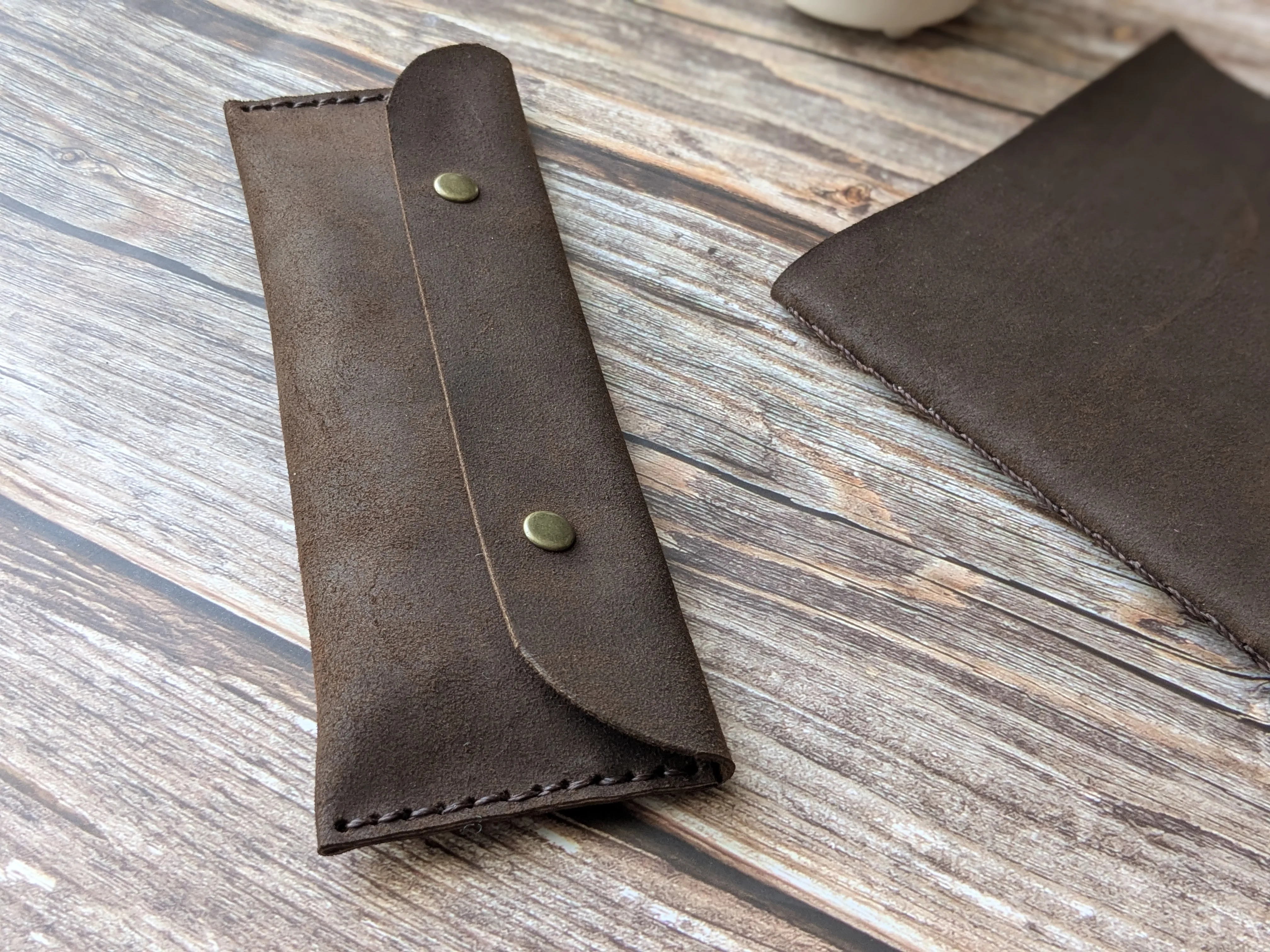 Estuche de cuero De color Chocolate  7