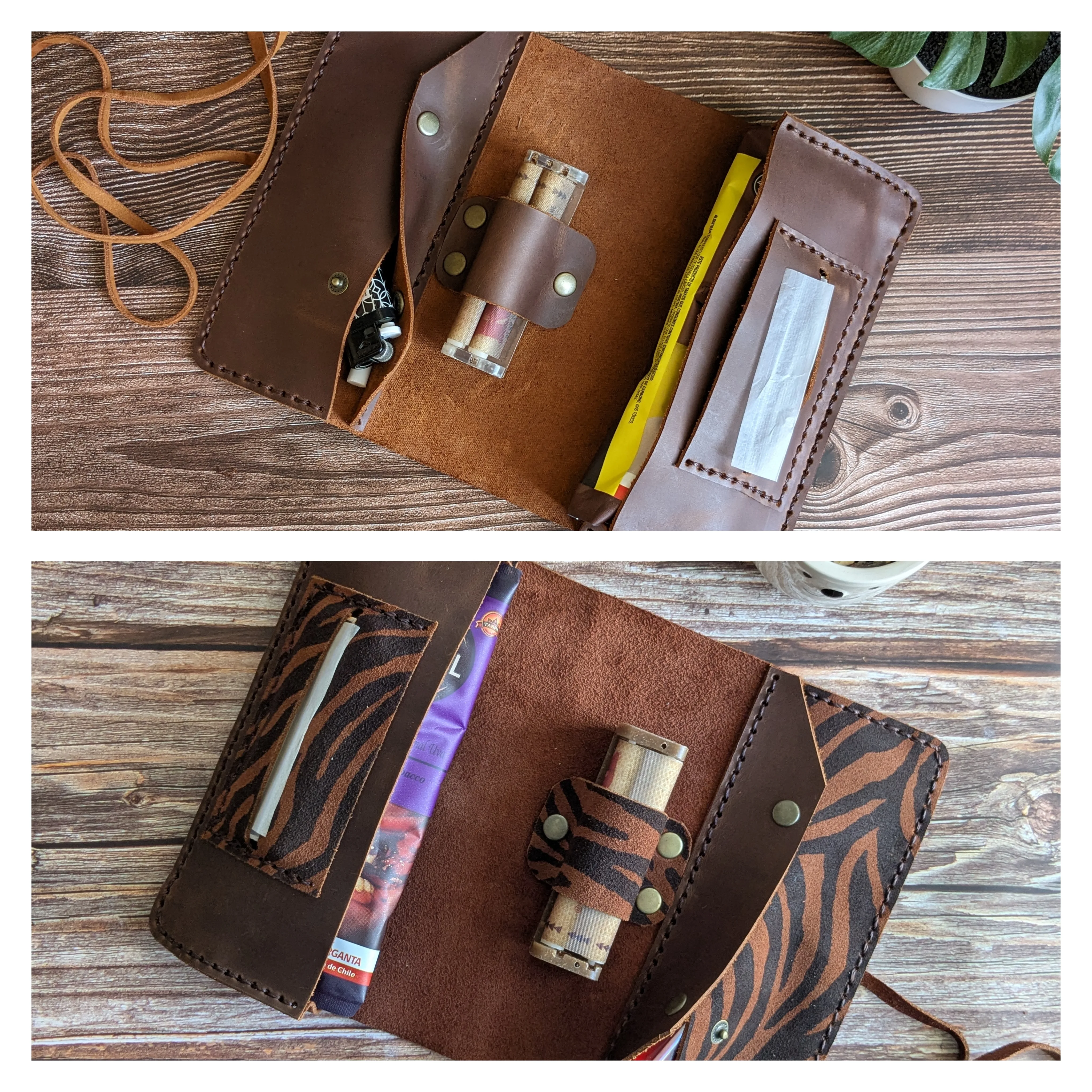 Pack de 2 tabaqueras de cuero 11