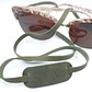 Correa de cuero para lentes ópticos o de sol color Oliva - Miniatura 4