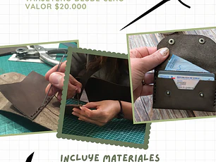 Taller para fabricar tu propio tarjetero de cuero 
