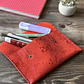 Estuche de cuero color Matuasto Rojo L - Miniatura 1