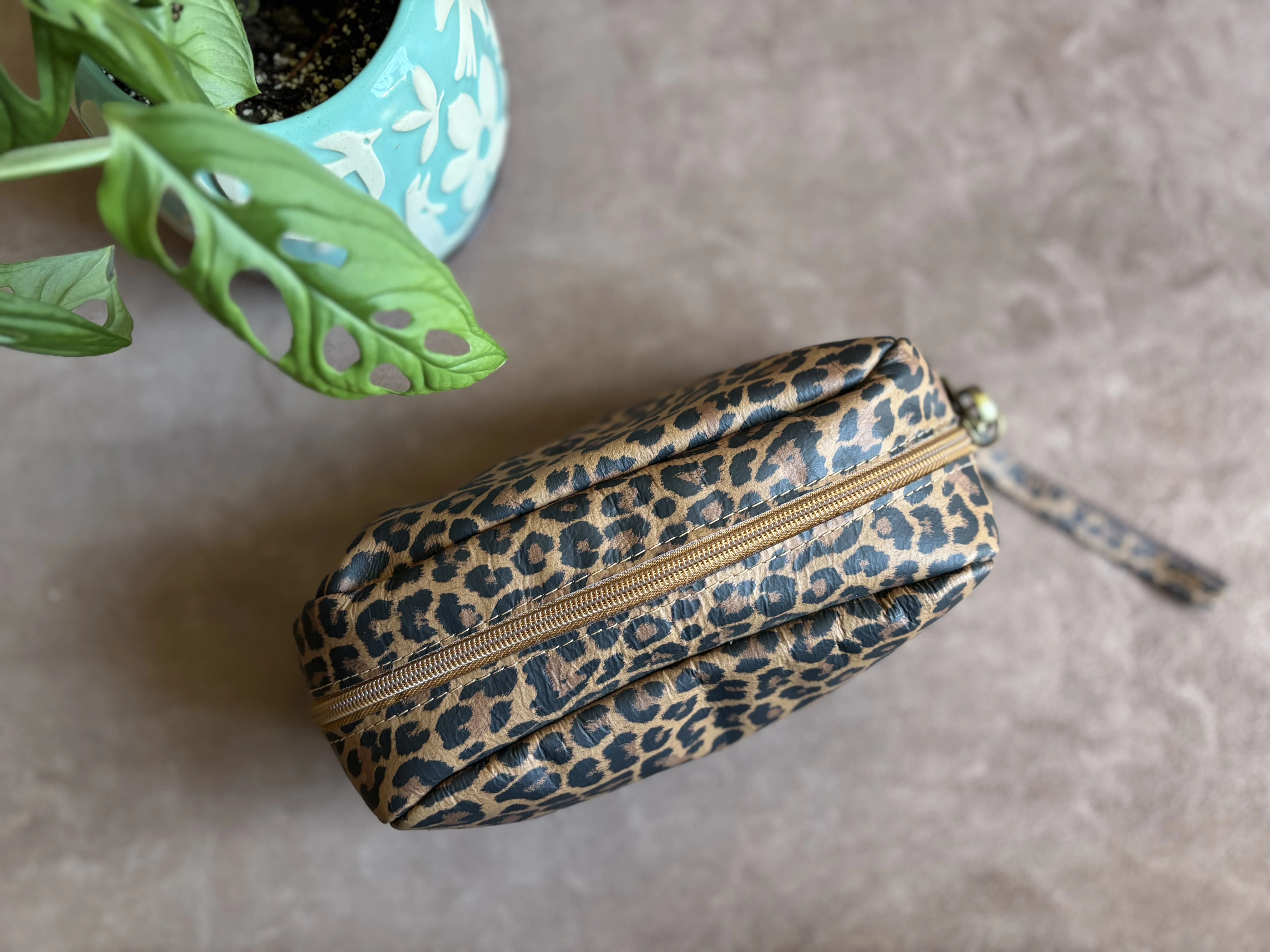 Cosmetiquero de cuero color Leopardo 6