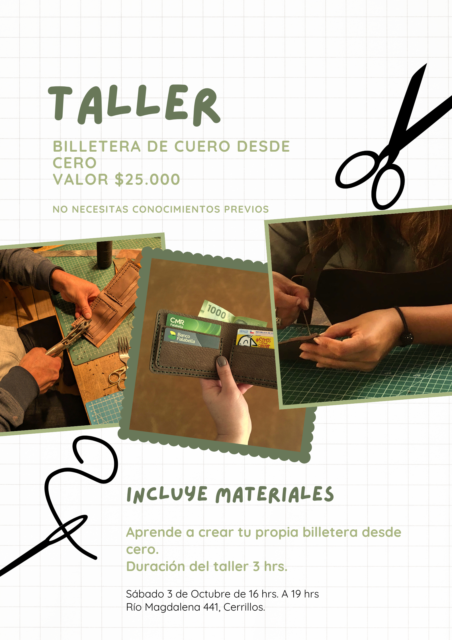 Taller haz tu propia billetera de cuero 1