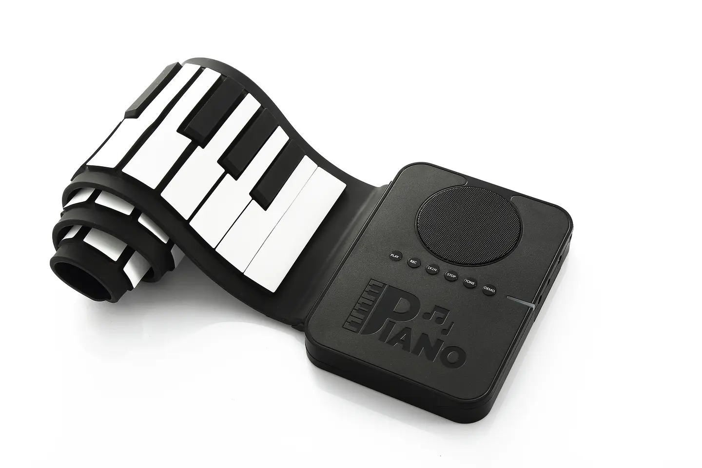 Piano de silicona, con parlante incorporado y funcionamiento a pilas 6