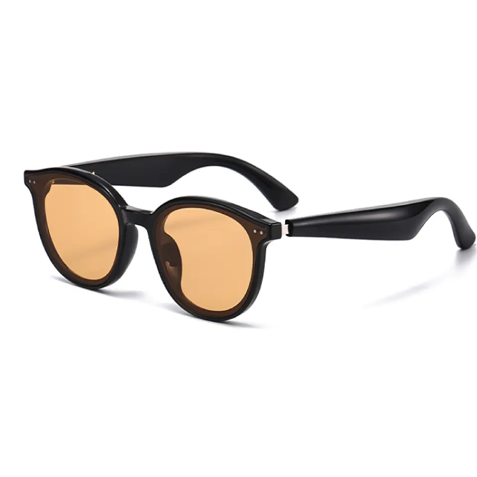 Lentes de sol Bluetooth con audífonos y micrófono integrados Negro-Naranja 1