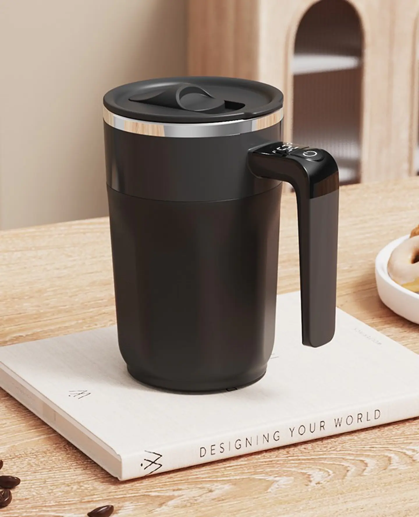 Taza Inteligente Agitadora de Acero Inoxidable con Pantalla de Temperatura 6