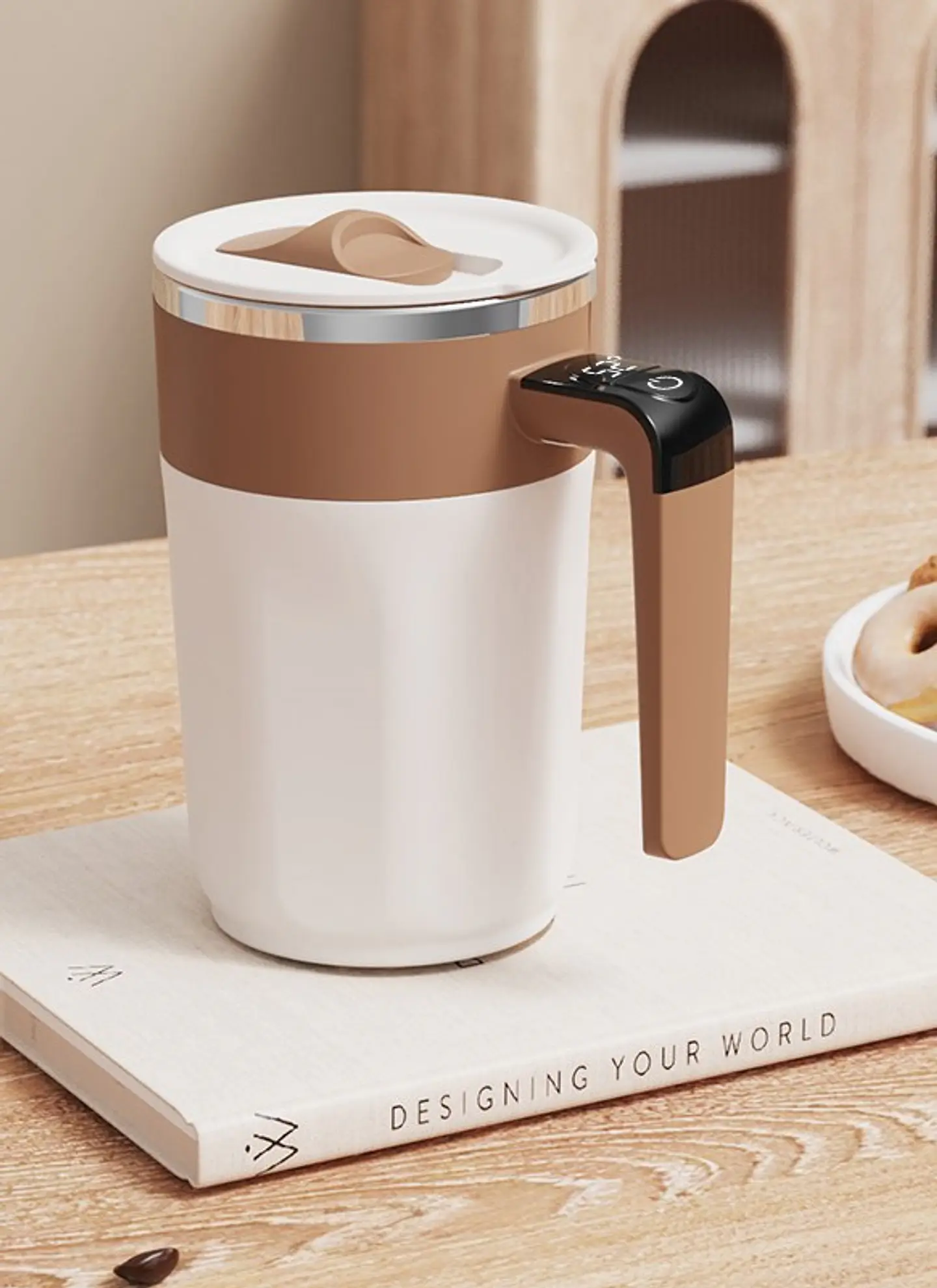 Taza Inteligente Agitadora de Acero Inoxidable con Pantalla de Temperatura 5