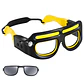 Lentes de Seguridad con LED Recargable y Filtro Solar Desmontable - Miniatura 1