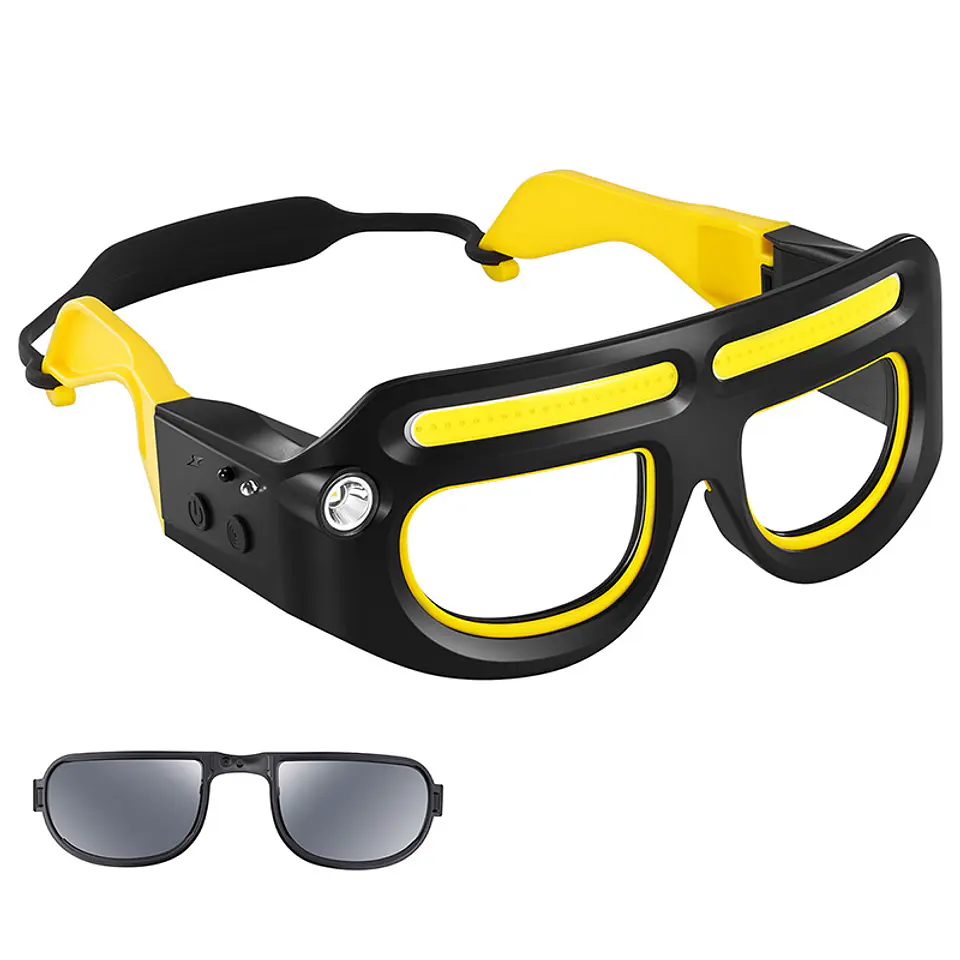 Lentes de Seguridad con LED Recargable y Filtro Solar Desmontable 1