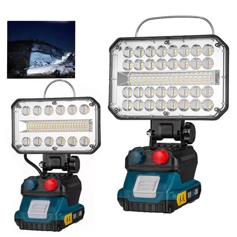 Lámpara de Trabajo para Exterior Compatible con Baterías Makita 6
